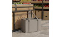 Foldable Shopping Basket Lightweight Nonwoven Tote Basket Sturdy Handles Reusable Grocery Tote