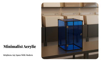 LP Album Storage Box Minimalist Design Vinyl Record Storage Box Dustproof Acrylic LP Display Case for Audiophiles, Desktop, Bookshelf