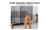 Transparent Design C-curve designd Table with periodical holder compartment Minimalist & aesthetic Nightstand Multi-Functional Home Furnishing Space-Saving for Apartment Dwellers, homeowners, Students, Living Room, Bedroom, Small areas, Office