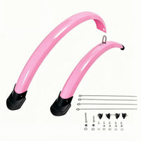 Sturdy Bike Mudguard Set with Hardware Glossy Full-Coverage Bike Fenders Lightweight Full Coverage Mudguard Set Stable for City Riding
