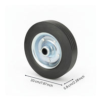 Trailer Jack Wheel Replacement Solid Rubber Trailer Jack Wheel Heavy Duty Treaded for Mechanics, Roadside Maintenance