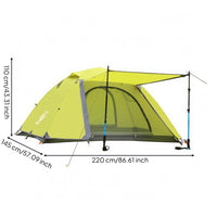 Double Layer Backpacking Tent Lightweight 2-Person Tent Outdoor Shelter Portable Easy Setup for Trekking