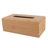 Bamboo Wood Tissue Box and Toothpick Holder 2-in-1 Creative Napkin Dispenser for Hotel Restaurant Advertising Engraving