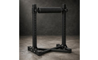 Adjustable Squat Stand Padded Roller Squat Stand Black Workout Equipment