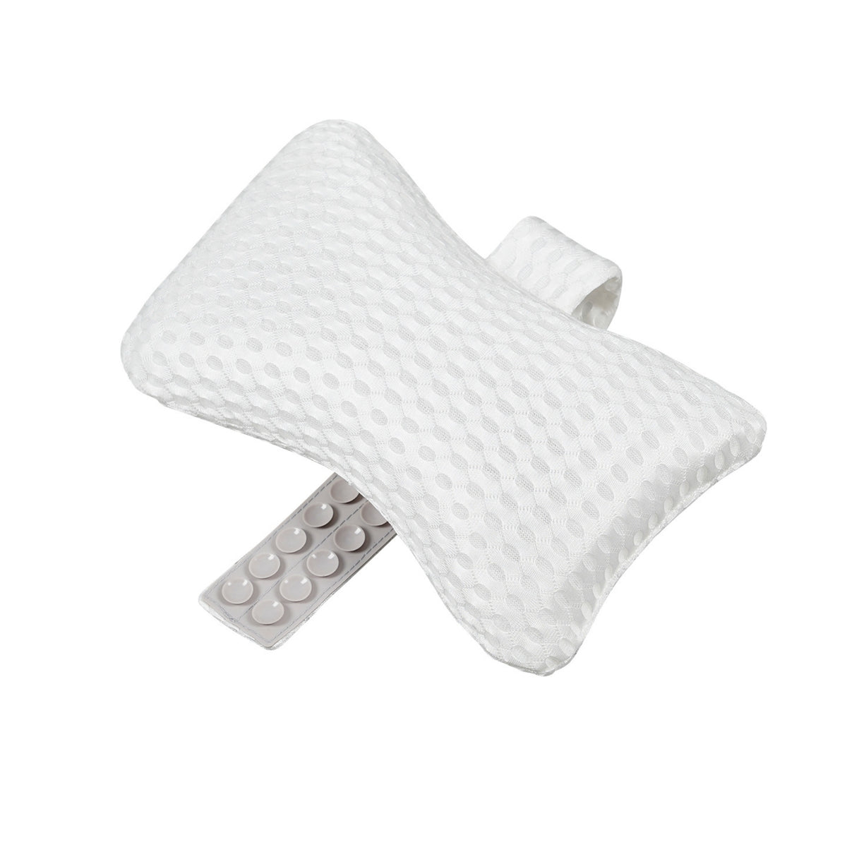 Bone Shaped Bath Pillow Breathable Bath Pillow with Suction Cups Quick Drying for Adults, Bathtub, Soaking Tub