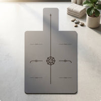 Fitness Mat with Alignment Lines Rubber Fitness Mat Stable for Enthusiasts