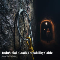 High Strength Steel Cable Anchor Point Heavy Duty Stainless Steel Wire Rope Sling Rust Resistant Fall Protection Anchor Sling Easy Installation for Construction Workers, Rescue Personnel, Working at Heights, Industrial Environments, Job Sites, Rooftops