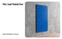 Square Hole Pegboard Heavy Duty Metal Tool Panel Space Saving Wall Mounted Tool Panel for Repair Specialist S, Craftsmen, Workshop, Basement