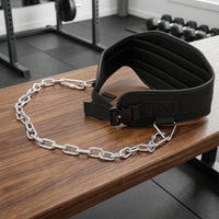 Breathable Mesh Weighted Belt with Chain Padded Weight Belt with Chain Sturdy Secure for Home Workouts