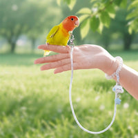 Parrot Leash and Flying Leash for Parrots with Leg Band, Budgie Leash and Cockatiel Leash, Outdoor Bird Harness for Control