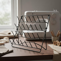 Space Saving Wall-Mounted Thread Rack Large Capacity Metal Sewing Thread Holder Easy to Install Sewing Line Display Rack Long-Lasting for Sewers, Crafters, Craft Room