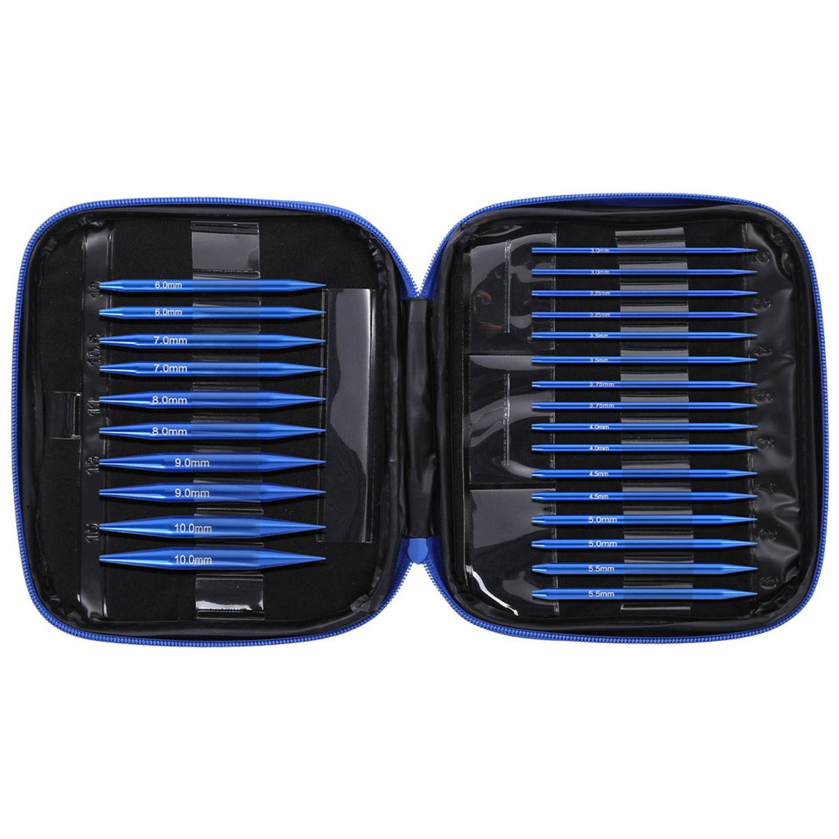 Interchangeable Circular Knitting Set Aluminum Knitting with Cables Zippered Portable for Knitters
