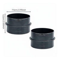 2 Pieces 75mm Duct Connector Heat Resistant Parking Heater Adapter Black Car Heating Part