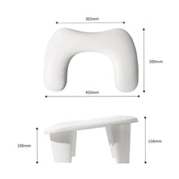 PU Leather U-Shaped Nail Arm Rest Lamp Space Tilted Manicure Hand Rest Ergonomic Design Nail Pillow Stand Easy to Clean for Salon Workers