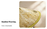 Sun Protection Conical Bamboo Hat Traditional Design Pointed Bamboo Hat water-resistant Woven headwearwear Handmade for entertainers, Outdoor Workers, Stage Performances, Gardening, Cultural ventilation fabrics, Photo Shoots