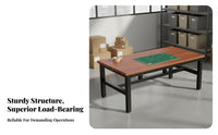 Double Layer Assembly Firm Table and Solid Construction Heavy Duty Packing Desk Wear-Resistant 2-Tier Workbench for Technicians, Factory, Lab