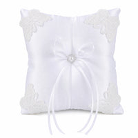 Satin Wedding Band Pillow Elegant Band Bearer Pillow Soft Easy to Carry for Bride