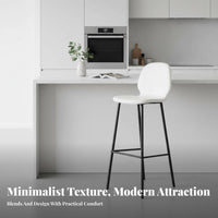 Nordic Design Modern Bar Chair with Backrest Light Luxury High Stool Stable Base Counter Seating Built-in Footrest for Adults, Homeowners, Restaurant Owners, Reception Area, cafe, Kitchen Island, Dining Room
