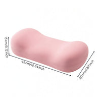 Contoured Memory Foam Rest Pillow Cloth Cover Office Rest Pillow Rounded Rectangular