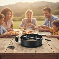 Rotisserie Kit with Electric Motor Rotisserie Loop Kit Powerful Barbecue Grill Loop for Outdoor Cooking