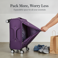 Multi-functional Oxford Cloth Luggage with Spinner Wheels and TSA Lock