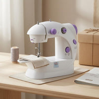 Foot Pedal Compact Electric Sewing Machine Built-in Light Mini Sewing Machine Accessories Included Home Appliance Plastic Body