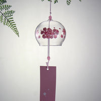 Japanese Style Glass Cherry Blossom Wind Chime for Bedroom & Door Decor