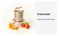 Welded Manual Fruit Juicer Press Rust Resistant Juice and Pulp Separator Efficient Extraction for Home Winemakers, Beekeepers, Apiary