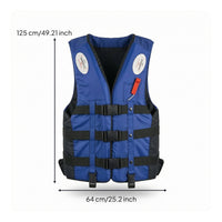 Adjustable Life Vest with Buckles Padded Buoyancy Vest with Straps Sleeveless Quick-Dry for Boaters, Fishing