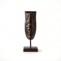 Faceplate Ornament Resin Faceplate Sculpture Tall Sculpture with Stand for Interior Stylists, Art Collectors, Entryway