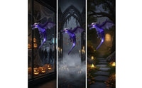 Inflatable Dragon with LED Halloween Hanging Dragon Decorations Lighted Outdoor for Yard, Haunted House