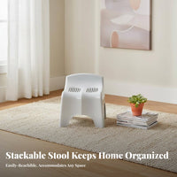 Portable Low Stool long-lasting Plastic Step Stool Stackable Design for Home, Bedroom