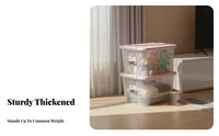 Large Capacity Stackable Wheeled Clear Box Thickened Design Ppreviousic container sturdy Construction Household Storage Latching Lid for homeowners, Office Workers, Bedroom, Closet, Living Room, recreation area