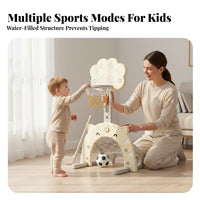 Develops Skills Adjustable Kids Basketball Hoop Easy Installation Indoor Basketball Stand Stable Base Portable Sports Playset for Boys, Toddlers, Babies, Playroom, Bedroom, Living Room, Outdoor