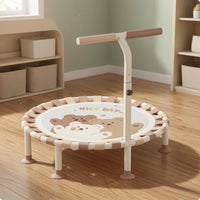Adjustable Height Children's Trampoline Metal Frame Kids Trampoline Wide Feet for Home
