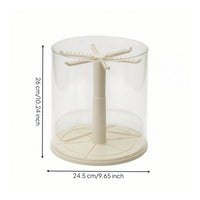 Figure Display Case with Hanger Clear Rotating Display Case Dustproof Showcase for Shelves
