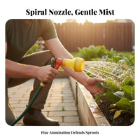 Universal Fit Garden Hose Nozzle Gentle Mist High Pressure Hose Sprayer Heavy Duty for Gardeners, Car Owners, Outdoor Cleaning, Farming