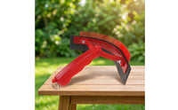 Two-sidedSided Horse Scraper with Comb Curved Curry Comb with Scraper Non-Slip Shedding Blade with Loop Lightweight for Pet Groomers