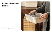Woven Organizer basket adaptable Handled Storage basket accessible-top Top Design for Adults