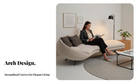 curved Sofa Nordic aesthetic Living Room Furniture Curved Design Home Seating for Interior Designers, Apartment Dwellers, Reception Area, Lounge, Studio