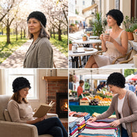 Women's Lace Floral Beanie Hat for Hair Loss Sun Protection Dustproof Windproof