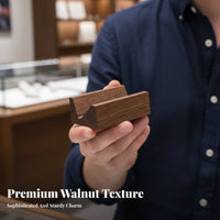 Walnut Wood Jewelry Display Rustic Design Wooden Jewelry Display Riser Wooden Band Holder Minimalist Design for Vendors