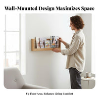 Wall-Mounted Book Ledge Multi-Functional Wall-Mounted Magazine Sling for Renters