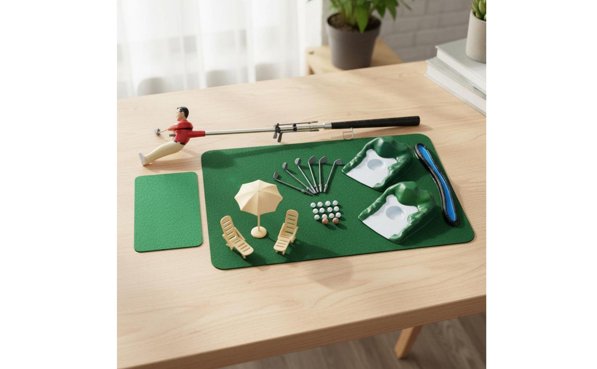 Stress Relief Mini Golf Set, Indoor Golf Practice Aid, Portable Sports Toy for Office and Home