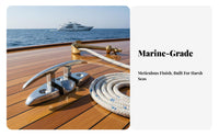 Folding Boat Cleat Retractable Docking Cleat Rustproof Mirror Polished for Yacht Owners, Marina