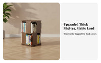 Space-Saving Design 360 revolving book shelf flexible Use Revolving Book Tower Large Capacity book shelf Stable Base for Children, Students, Parents, Living Room, Playroom, Bedroom, Corner