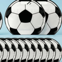10 Pieces Black-and-White Soccer Party Favor Bag Glossy Soccer Favor Bag