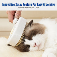 Electric Pet Hair Brush for Cats & Dogs, Rechargeable Comb, Spray Essence