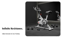 Adjustable Seat Indoor Cycling Bike Quiet Operation Indoor Cycling Bike Stable Construction Cardio Workout Machine Soft Cushion for Home Gym