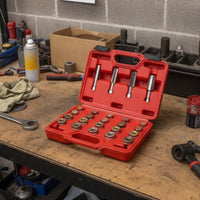 Automotive Oil Drain Plug Repair Kit Metric Oil Pan Thread Repair Kit Universal Tap Set Comprehensive for Mechanics, DIYers, Garage, Workshop, Roadside Repairs